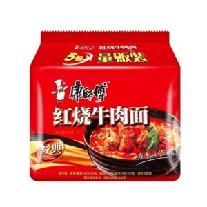Master Kong Braised Beef Noodle 105g x 5 康师傅红烧牛肉面105克五连包