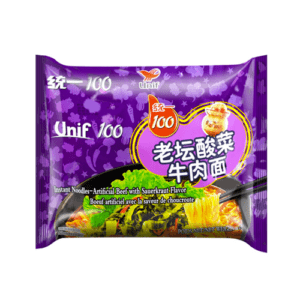 统一老坛酸菜牛肉面(袋)119g Unif Lao Tan Sauerkraut Beef 119g