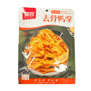 AC HOT SPICY FLAV BONE LESS DUCK FEET 88G 爱尝去骨鸭掌(香辣味)88g