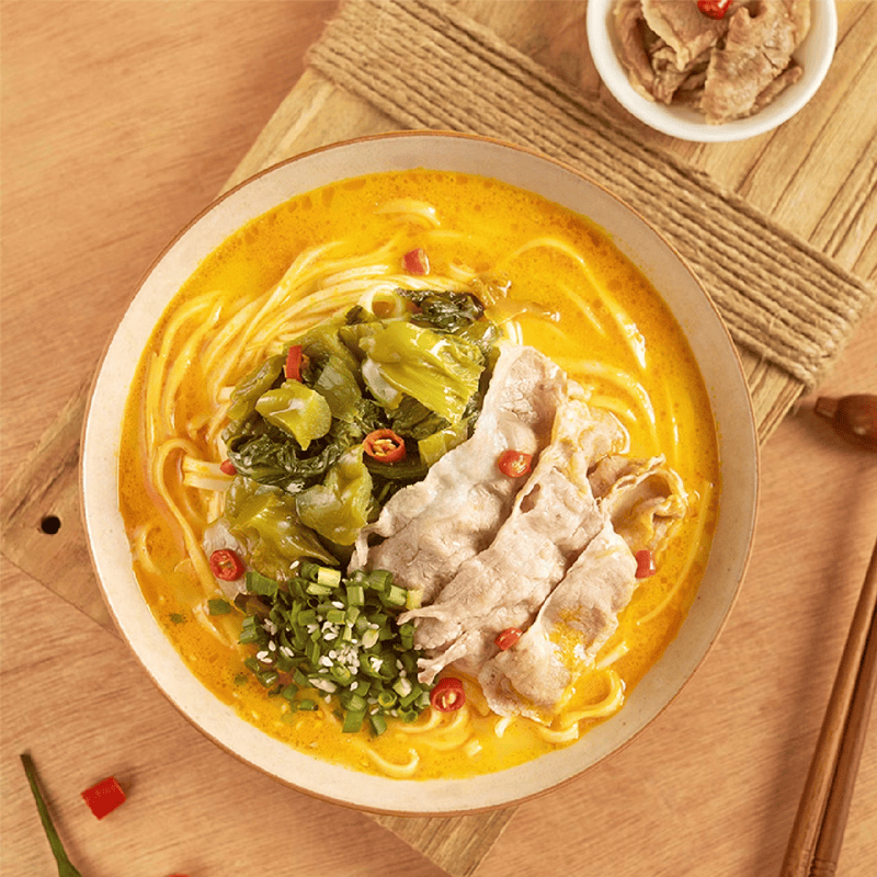 (Expire: 2026-10-11) Ramen Talk-Golden Soup Beef Ramen 158g 拉面说酸辣金汤肥牛面158g - 图片 2