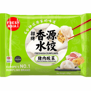 Freshasia Pork Chinese Sauerkraut Dumplings 400g 香源猪肉酸菜水饺400克
