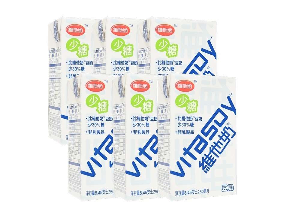 Vita Soy Soya Drink Low Sugar 250mlx6 维他奶少糖豆奶六盒装250mlx6