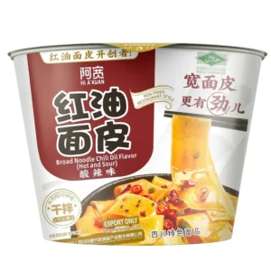 BJ SOUR HOT BROADNDL BOWL 115G 白家阿宽碗装酸辣味红油面皮115g