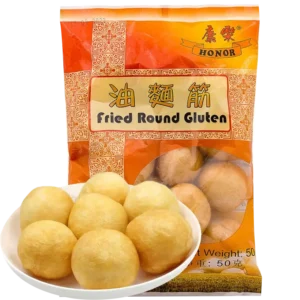 HONOR FRIED ROUND GLUTEN 50g 康乐油面筋50g