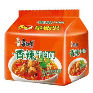 Master Kang Instant Noodle Spicy Beef Flavour 104gx5 康师傅香辣牛肉面五连包104gx5
