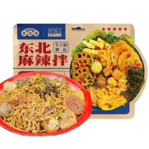 Shi Guang Shuo-Instant Spicy Hot Pot with Noodles(Sesame Flavour)353g 食光说东北麻辣拌经典麻酱味353g