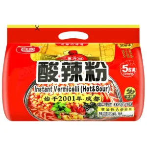BJ Potato Vermicelli (5pcs) Sour Hot 525g 白家红薯粉丝(酸辣)五连包525g