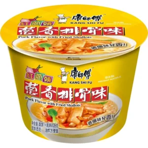 MASTER KON BOWL NOODLE PORK RIBS &ONION 105g 康师傅葱香排骨面(桶装)105g