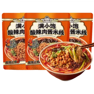 MXB Spicy and Sour Meat Sauce Rice Noodles 273gx3 满小饱酸辣肉酱米线273gx3