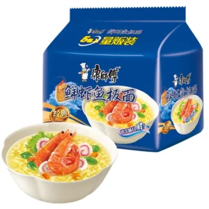 Mk Fish And Shrimp Instant Noodle 98g x 5 康师傅鲜虾鱼板面五连包98g x 5