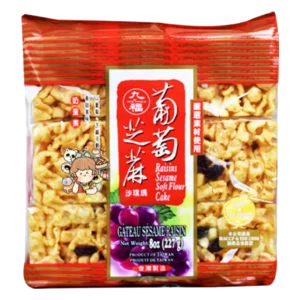 NICE CHOICE SOFT FLOUR CAKE GRAPES AND SESAME 227g 九福葡萄芝麻沙琪玛227g