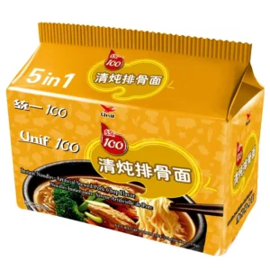 UNI Noodles (5 pcs) Stewed Pork Chop 525g 统一清炖排骨面五连包525g