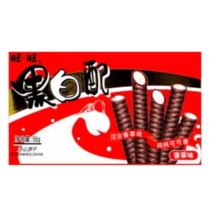 WANT WANT-BISCUIT(VANILLA FLAVOUR)56G 旺旺黑白配酥心卷(香草味)56g