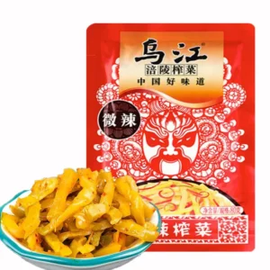 WJ Preserved Mustard Strips Hot 80g 乌江微辣榨菜80g