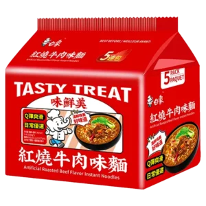 BX Instant Noodle-Braised Beef 5 Packs 535g白象味鲜美红烧牛肉面(五连包)535g