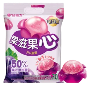 Orion Soft Candy (Purple Grape Flavour)70g 好丽友果滋果心软糖紫葡萄味70g