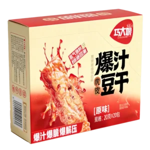 QDN Brand Bean Curd Original Flavor (20x20g)400g 巧大娘虎皮爆汁豆干原味(20x20g)400g