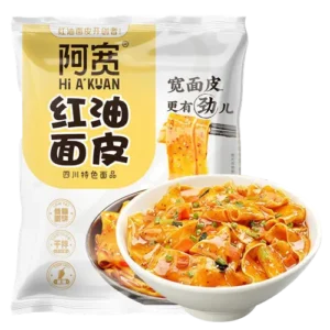 BJ Broad Noodle Bag Sesame Paste 115g 阿宽红油面皮-麻酱(袋)115g