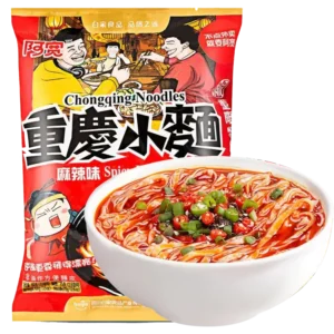 BJ Broad Noodle Chili Oil Flavor Hot Sour 100g白家阿宽重庆小面麻辣味100克