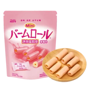波路梦迷你蛋糕卷 (草莓味)70g Bourbom-Mini Cake Roll (Strawberry Flavor)70g