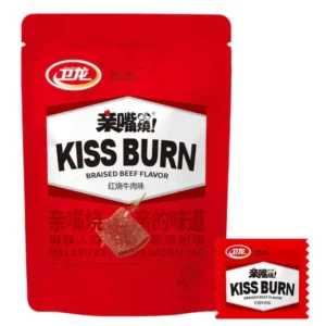 卫龙亲嘴烧红烧牛肉味260g WL Kiss Burn Gluten Snacks- Braised Beef 260g
