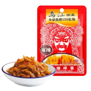 Wu Jiang Spicy Pickled Mustard Tuber 80g 乌江麻辣红油榨菜80克