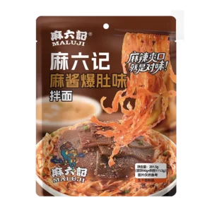 MA LIU JI-SESAME SAUCE FRIED TRIPE NOODLES 201.5G 麻六记麻酱爆肚拌面201.5g