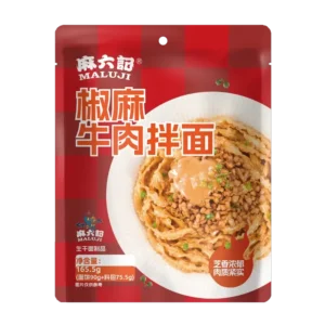 MA LIU JI-SPICY BEEF NOODLES 165.5G 麻六记椒麻牛肉拌面165.5g