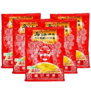 WU JIANG PRESERVED MUSTARD BITES 150GX5 [五包装]乌江脆口榨菜150gx5