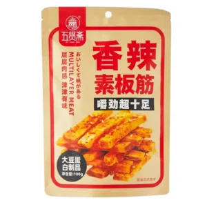 Wxz Tofu Snack Spicy Flavour 100g 五贤斋香辣素板筋100克