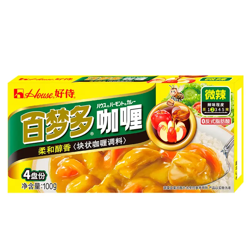 House Curry Mild Hot 100g 好侍百梦多咖喱微辣味100克