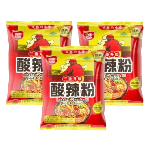 BJ Potato Vermicelli Bag Sour Hot 105g x3 [三件裝] 白家红薯粉丝酸辣粉105克 x3