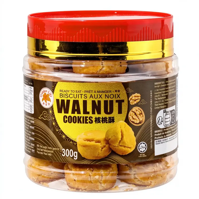 GOLDEN LILY COOKIES WALNUT FLAVOUR 300g 金百合核桃酥300g