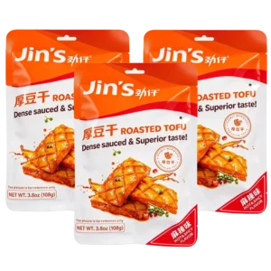 JZ Roasted Tofu-Hot & Spicy x3 [三包装]  劲仔厚豆干-麻辣108g x3