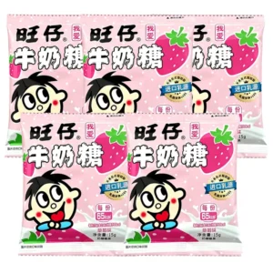 WW Candy Strawberry Flavour 15gx5 [五包装] 旺旺牛奶糖草莓味15gx5