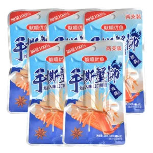 YX Surimi Crab Sticks-Original 28g x5 [5包装] 鱿嘻优鱼手撕蟹柳棒原味28g x5