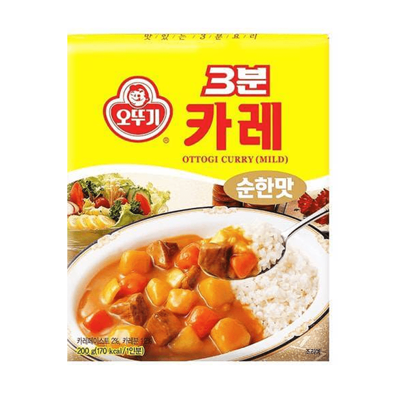 (Expire: 2026-10-06) Ottogi Three Minutes Curry Mild 200g Ottogi不倒翁三分钟咖喱 微辣 200克