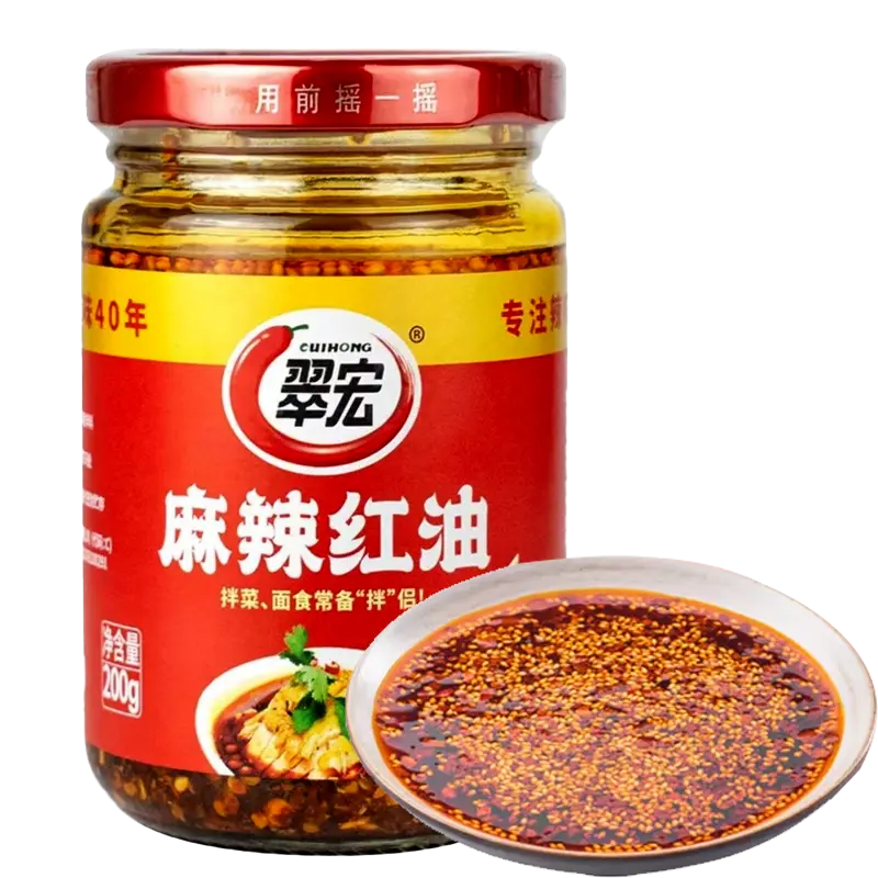 (Expire: 2026-10-12) CUI HONG-SPICY CHILLI IN OIL 200G 翠宏麻辣红油200g