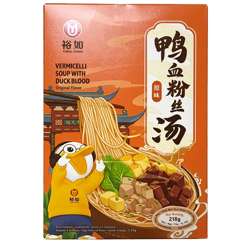 YR Duck Blood and Vermicelli Soup -Original 218g 裕如鸭血粉丝汤原味218g